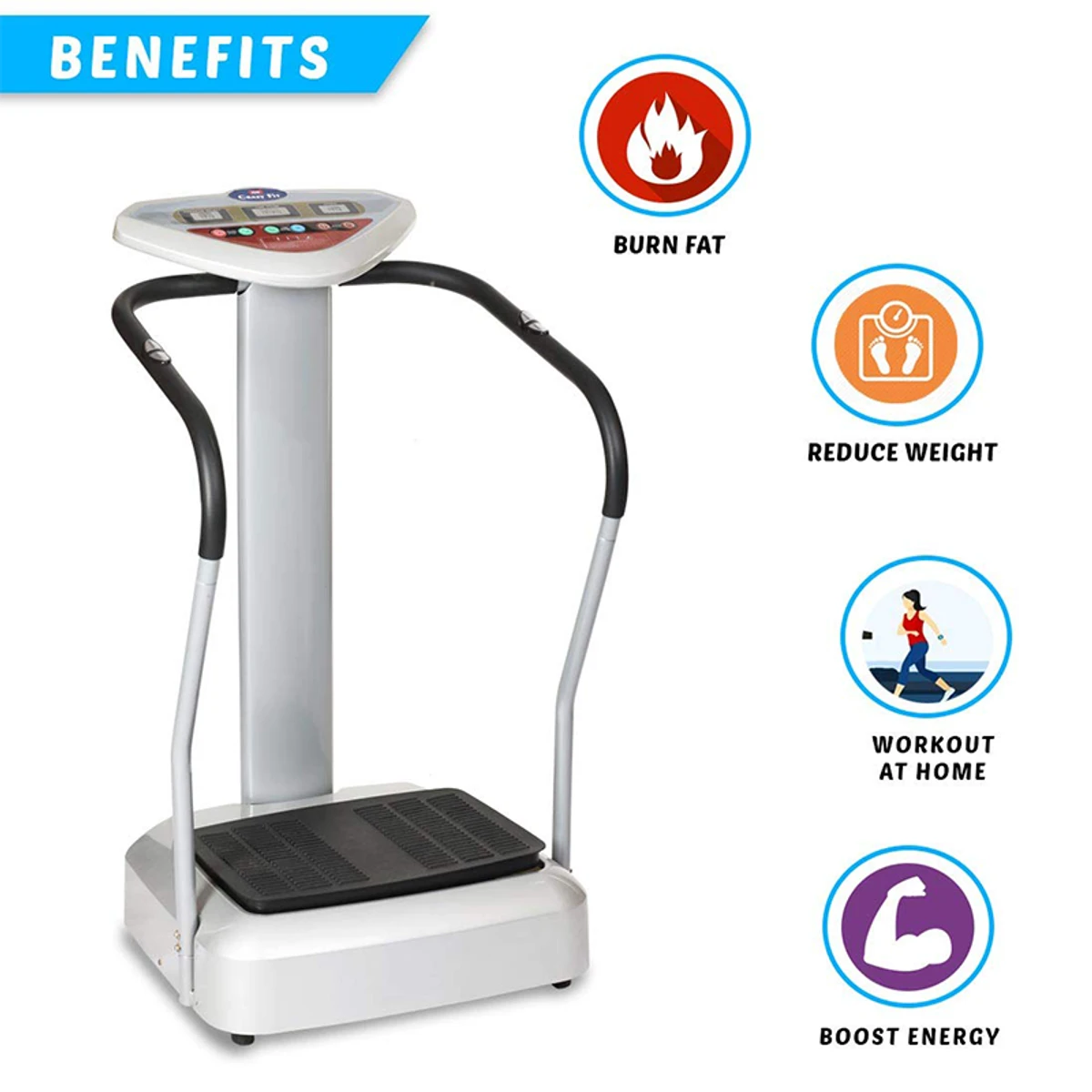 Crazy Fit Oscillation Massager Machine for Full Body Exercise Fitness Workout Vibration Plate (Fitness)
