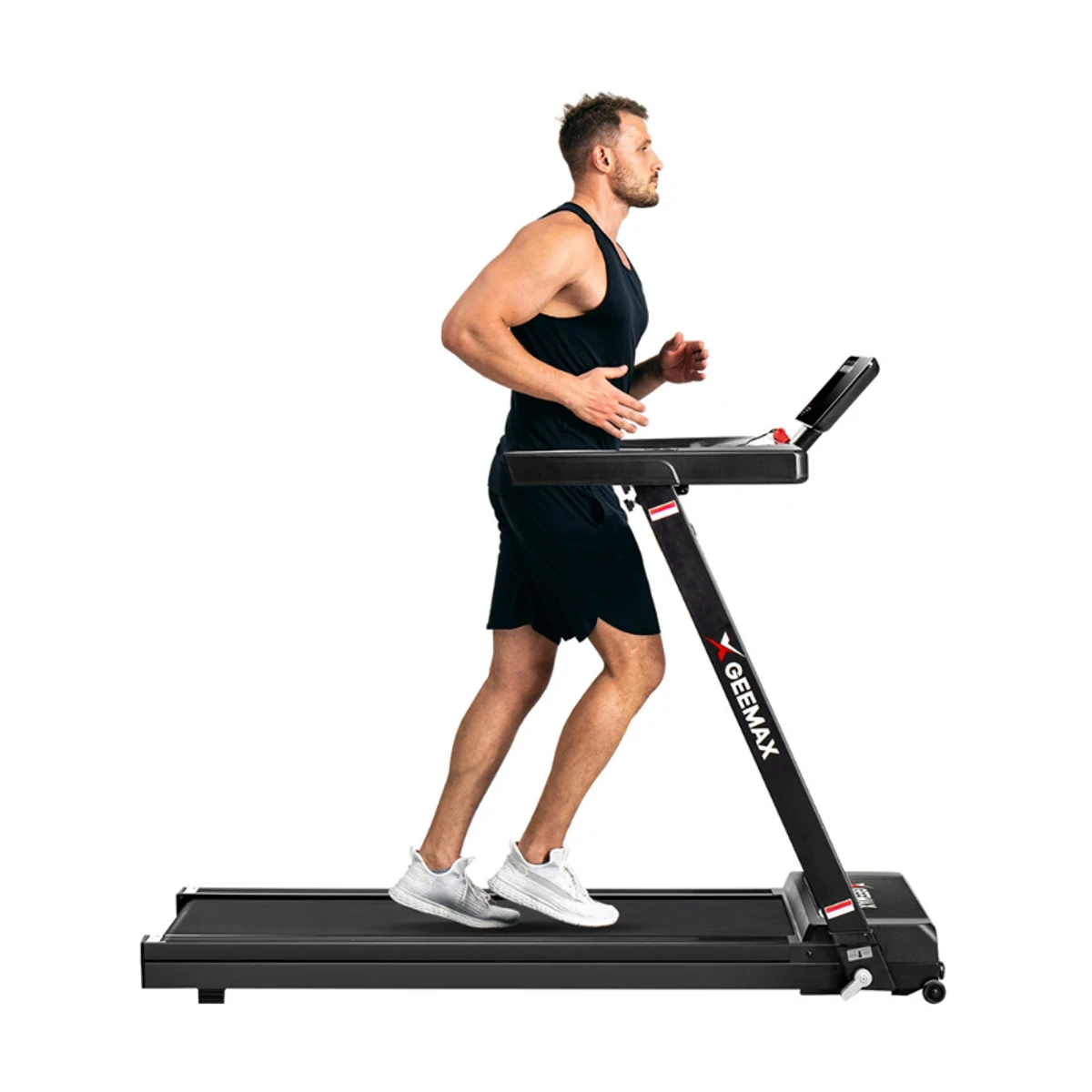 Geemax S1 Professional Folding Treadmill 2.5 HP Power 16KM Max Speed Unlock 135KG Weight Capacity 100% Installation-free with 24-inch LED Smart Display for Home Gym Workouts