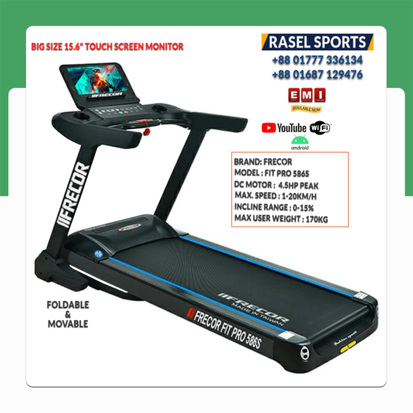 Frecor Fit Pro 586S Semi-Commercial Foldable Motorized Treadmill