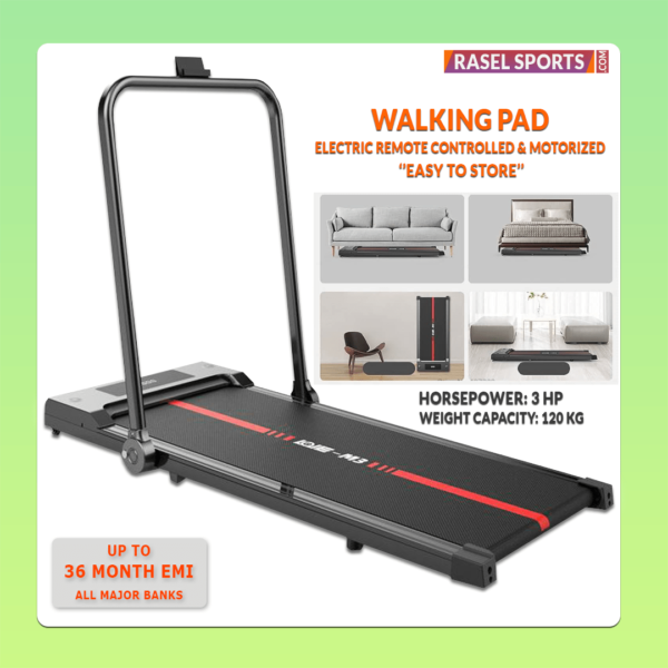 Walking Pad / Treadmill Remote Controlled Electric & Motorised C1-3HP Updated ArmRest Version