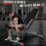 Mdikawe Adjustable Weight Bench, Folding Training Bench, Fitness Bench, Incline Bench Press Bench for Full Body Workout